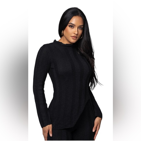 JLUX LABEL two piece set in BLACK TAKE A CHANCE RIBBED PANT SET | XL | NWT - Picture 2 of 6